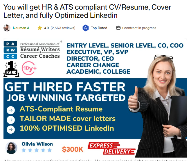 professional resume writers fiverr